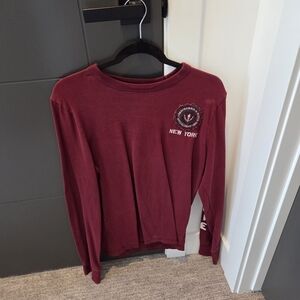 Abercrombie & Fitch Maroon Crew Neck Shirt